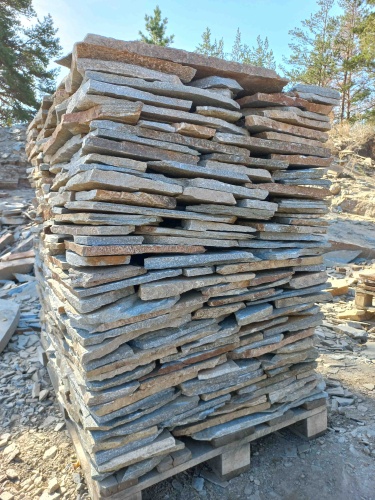 Плитняк златолит серебристый для цоколя, отмостки купить в Республике Коми