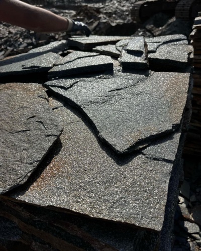 Плитняк златолит серебристый для фасада купить в Республике Коми