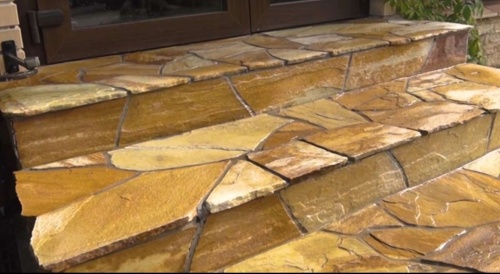 Плитняк златолит жёлтый золотистый для отмостки купить в Республике Коми